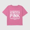 Kids Mean Girls On Wednesdays We Wear Pink Graphic Boxy Crop Tee