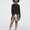 Kids Metallic Pleated Skirt