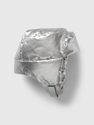 Kids Metallic Puffer Trapper Hat