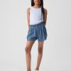 Kids Mid Rise Denim Utility Shorts