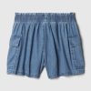 Kids Mid Rise Denim Utility Shorts