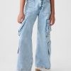Kids Mid Rise Double Cargo Baggy Jeans