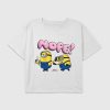 Kids Minions Nope Graphic Boxy Crop Tee