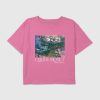 Kids Monet Garden Painting Graphic Boxy Crop Tee