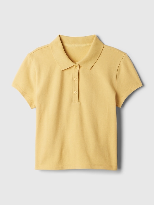 Kids Pique Cropped Polo Shirt Kids Pique Cropped Polo Shirt