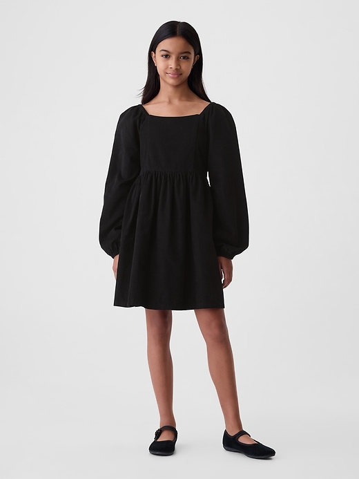 Kids Puff Sleeve Corduroy Dress Kids Puff Sleeve Corduroy Dress