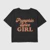 Kids Pumpkin Spice Girl Graphic Boxy Crop Tee