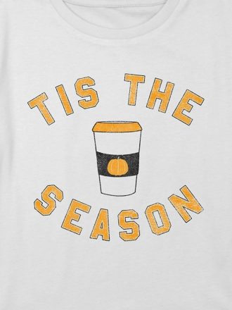 Kids Pumpkin Spice Season Graphic Boxy Crop Tee