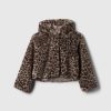Kids Recycled Leopard Faux Fur Jacket