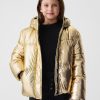 Kids Recycled Metallic Puffer Jacket