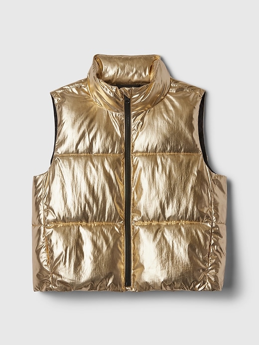 Kids Recycled Metallic Puffer Vest Kids Recycled Metallic Puffer Vest