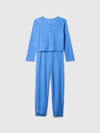 Kids Recycled Waffle PJ Set