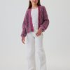 Kids Shaker-Stitch Cropped Cardigan Kids Shaker-Stitch Cropped Cardigan