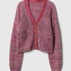 Kids Shaker-Stitch Cropped Cardigan Kids Shaker-Stitch Cropped Cardigan