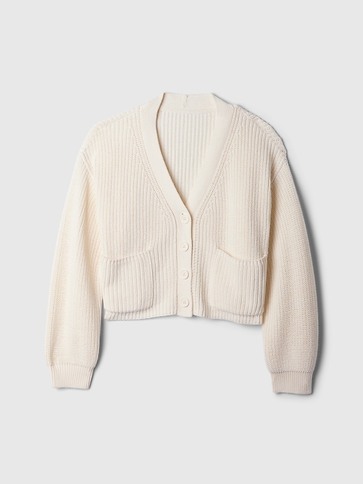 Kids Shaker-Stitch Cropped Cardigan Kids Shaker-Stitch Cropped Cardigan