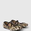 Kids Sherpa Leopard Ballet Flats