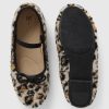 Kids Sherpa Leopard Ballet Flats