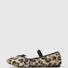 Kids Sherpa Leopard Ballet Flats