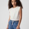 Kids Smocked Cropped Muscle Tank Top Kids Smocked Cropped Muscle Tank Top