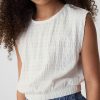 Kids Smocked Cropped Muscle Tank Top Kids Smocked Cropped Muscle Tank Top