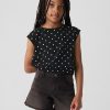 Kids Smocked Cropped Muscle Tank Top