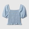 Kids Smocked Denim Top