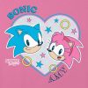 Kids Sonic The Hedgehog Sonic and Amy Graphic Boxy Crop Tee
