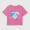 Kids Sonic The Hedgehog Sonic and Amy Graphic Boxy Crop Tee