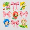 Kids Strawberry Shortcake Berrykin Bows Graphic Boxy Crop T-Shirt