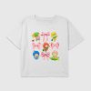 Kids Strawberry Shortcake Berrykin Bows Graphic Boxy Crop T-Shirt