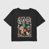 Kids Strawberry Shortcake Life Is Delicious Graphic Boxy Crop Tee