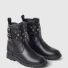 Kids Studded Vegan Leather Moto Boots