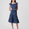 Kids Tiered Denim Midi Skirt