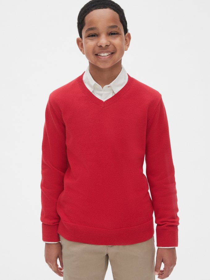 Kids Uniform V-Neck Sweater