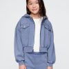 Kids Vintage Soft Cropped Zip Hoodie