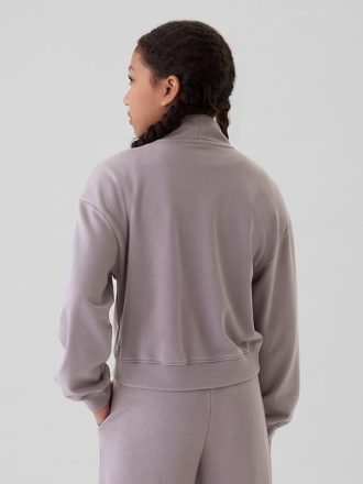 Kids Vintage Soft Half-Zip Cropped Pullover