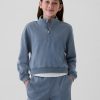 Kids Vintage Soft Half-Zip Cropped Pullover