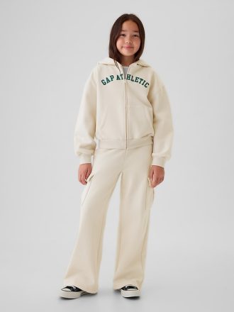 Kids Vintage Soft Wide-Leg Cargo Sweatpants