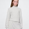 Kids Waffle-Knit Mockneck Top