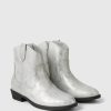 Metallic Vegan Leather Western Boots