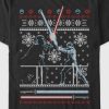 Star Wars Ugly Sweater Lightsaber Battle Graphic Tee