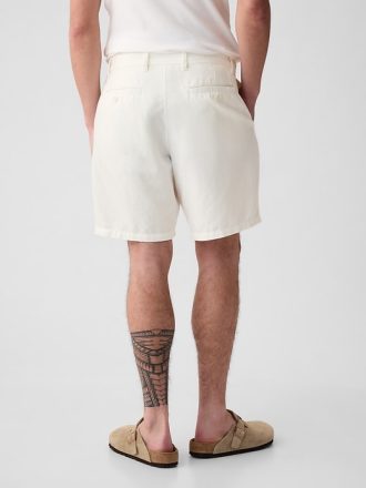 8″ Linen-Cotton Shorts