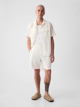 8″ Linen-Cotton Shorts