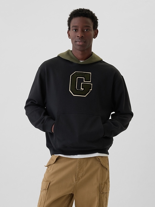 Heavyweight Colorblock Varsity Logo Hoodie Heavyweight Colorblock Varsity Logo Hoodie
