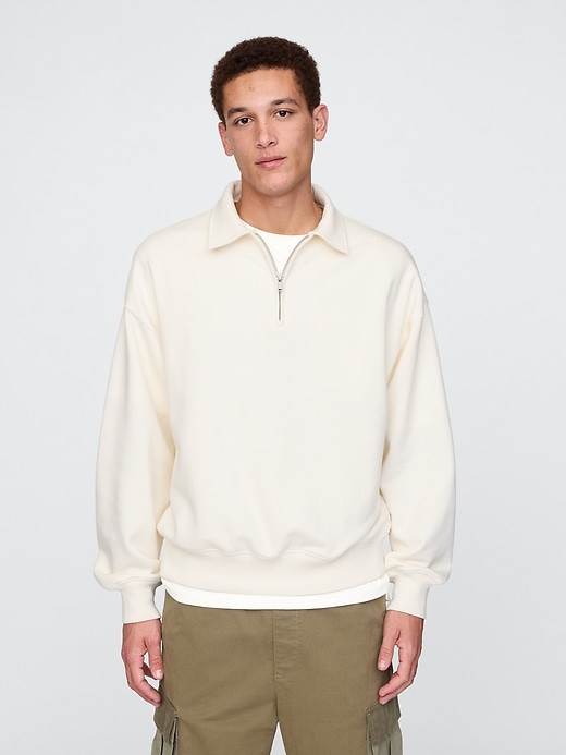 Heavyweight Quarter-Zip Polo Sweatshirt Heavyweight Quarter-Zip Polo Sweatshirt