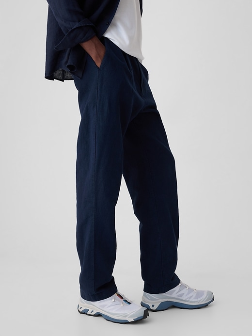 Linen-Cotton Pleated Trousers Linen-Cotton Pleated Trousers