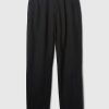 Linen-Cotton Pleated Trousers