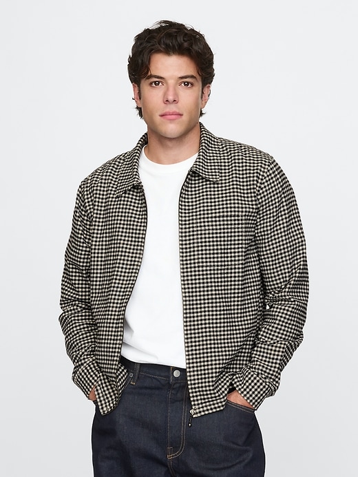 Organic Cotton Flannel Zip Shirt Organic Cotton Flannel Zip Shirt