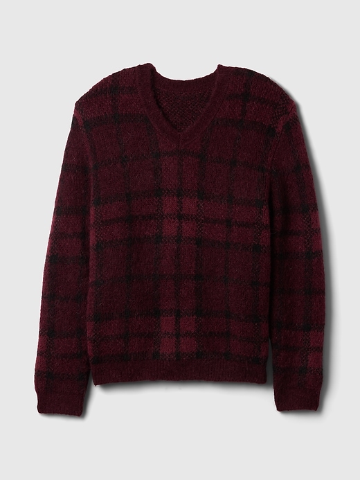 Plaid V-Neck Sweater Plaid V-Neck Sweater