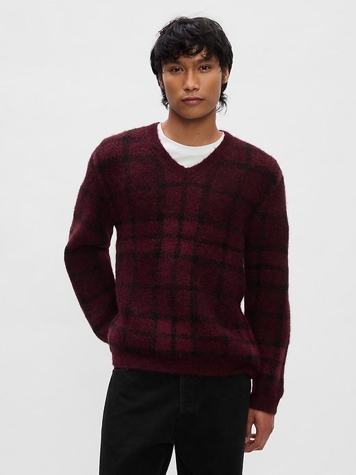 Plaid V-Neck Sweater Plaid V-Neck Sweater